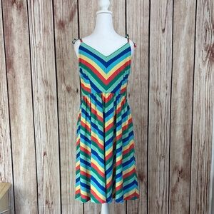 Modcloth Vibrant Chevron Midi Dress